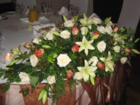 Main table arrangement, Chef Hotel school, Green point, Cape Town 